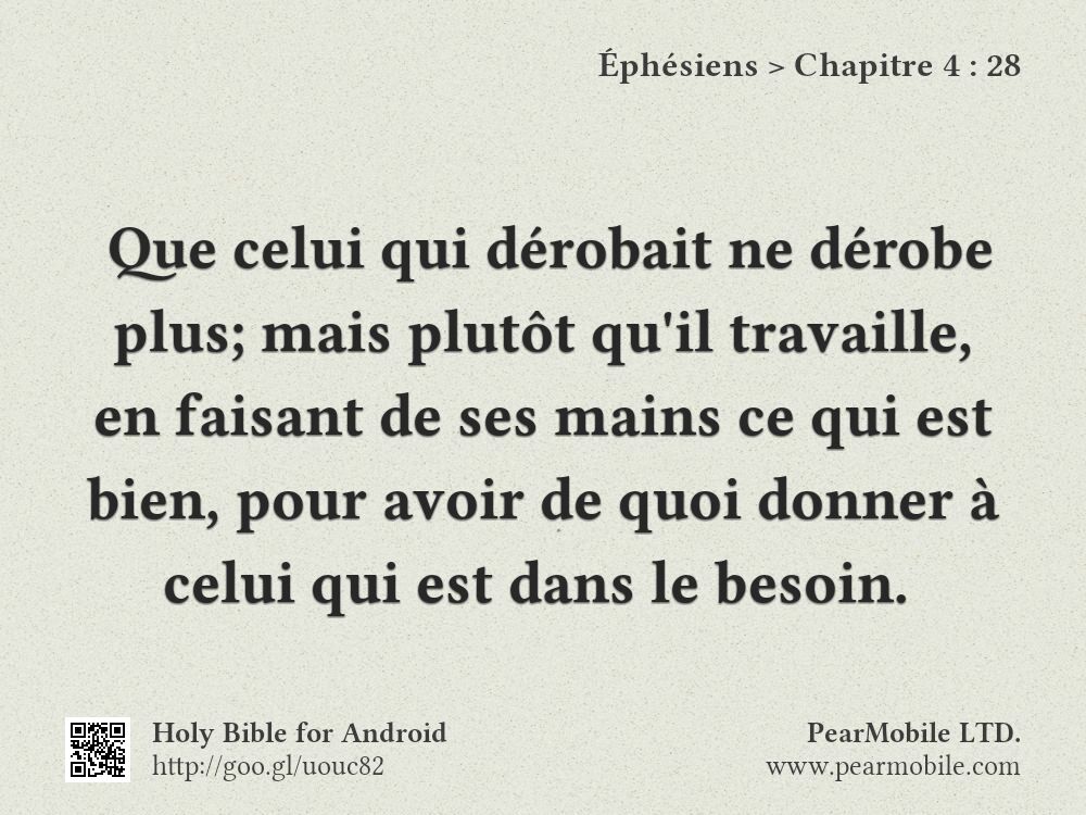 Éphésiens, Chapitre 4:28